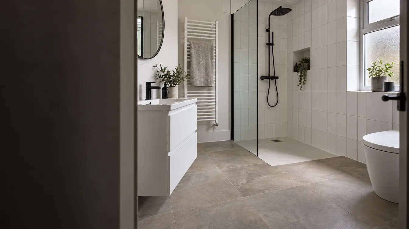 Finished tiled bathroom by LN Ceramics in Northampton